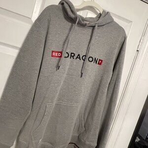 Red Dragon RDS Hoodie Grey Logo Pullover Skate Snowboard Streetwear Size S